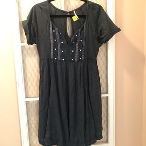 FREE PEOPLE Navy Babydoll Dress